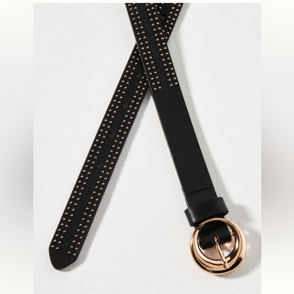 Leather Anthropologie NWT '70s Studded Belt size XS/XXS. - Picture 3 of 5